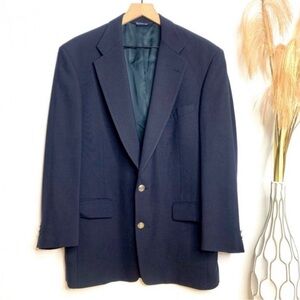 Burberrys Single Breasted 2 Buttons Blazer Navy Blue Jacket Size 42R